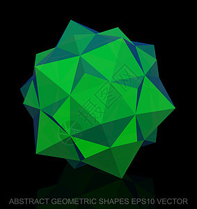 抽象几何形状 低聚绿度偏角 EPS 10 矢量背景图片