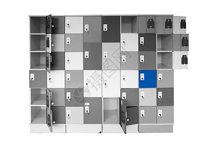不同大小的内阁柜柜店铺大学数字挂锁灰色白色钥匙家具安全学生图片