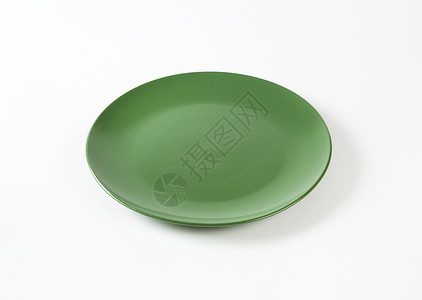 圆圆固绿色晚餐盘餐具餐盘陶瓷纯色绿色沙拉盘圆形制品陶器轿跑车板图片