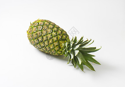 整菠萝异国食物绿色水果树叶小吃热带情调图片