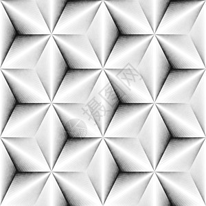 无缝的单色图案 蹩脚的几何形状平铺马赛克艺术风格纺织品正方形创造力立方体菱形窗饰插图图片