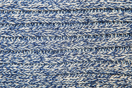 混色编织线毛衣或围巾作为背景针织衣服材料纺织品白色织物羊毛蓝色纤维棉布背景图片
