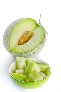白色的绿瓜食物饮食水果绿色热带蔬菜西瓜背景图片