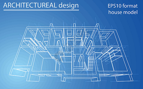 公寓楼样板间技术店铺住房建筑学3d草图蓝图建筑师房子绘画背景图片