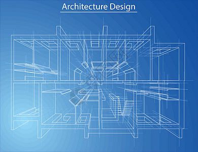 公寓楼样板间办公室技术工程建造住房建筑学线条草图蓝图3d背景图片