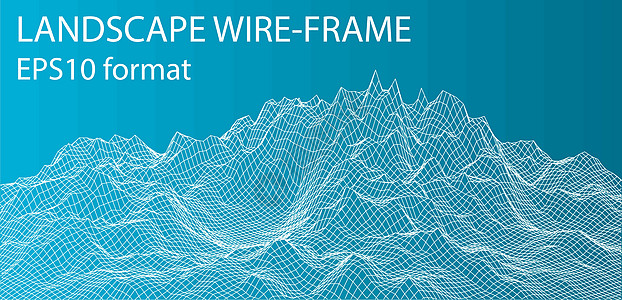 3D 电线框架景观 矢量曲线旅行条纹地形导航地球白色图表爬坡土地图片
