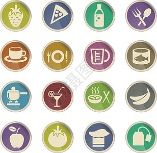 食物和厨房图标 se冰淇淋热饭刀叉面包用具筷子矿泉水冰箱帽子杯子图片