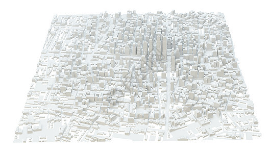 白色的现代城市 隔离建造金融街道技术渲染房子中心正方形天际摩天大楼图片