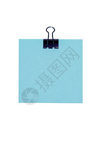 白背景上孤立的笔记邮政标签公告夹子磁带软垫商业日程木板正方形图片