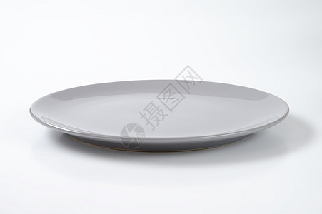 灰色晚餐盘圆形纯色餐具轿跑车板陶瓷陶器沙拉盘灰色餐盘制品图片