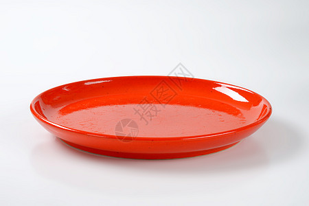 红餐盘餐具纯色红色图片