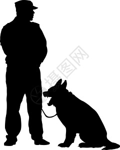人和狗的剪影 它制作图案矢量猎犬成人动物猎人爪子斗牛犬友谊女士小狗剪贴图片