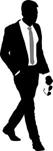 在白色背景上打领带的西装剪影商务人士 它制作图案矢量办公室员工商务夹克用户工人衬衫衣服经理插图图片