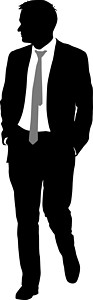 在白色背景上打领带的西装剪影商务人士 它制作图案矢量用户男性成人办公室夹克商务工作衣服员工男人图片