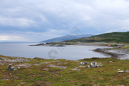 挪威北部地貌景观海滩风景支撑海洋苔原旅行农村海岸顶峰峡湾图片