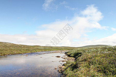 Tundra 景观场景爬坡地平线苔原风景全景高地公园国家石头图片