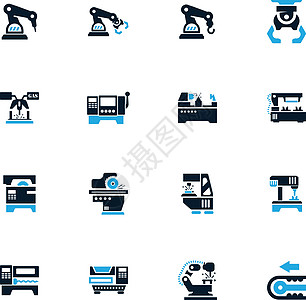机床图标 se工具手臂激光服务建造齿轮工程机器机器人技术图片
