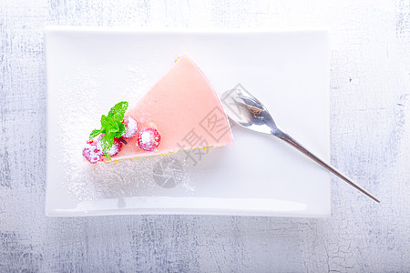 草莓酸果酱芝士蛋糕图片