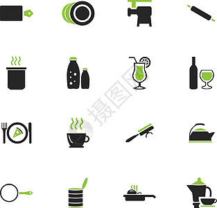 食物和厨房图标 se盘子咖啡苏打茶壶水果烘烤蛋糕烹饪面包饮食图片