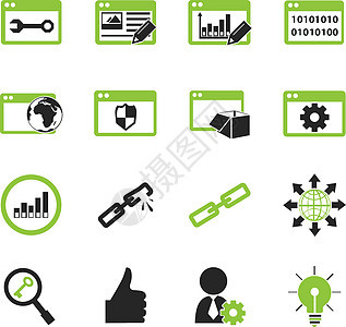 Seo 和开发图标 se网络互联网社会活动咨询技术标签监控网站营销图片