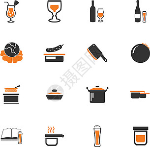 食物和厨房图标 se厨师水果插图牛扒黄瓜小麦咖啡餐厅饮料啤酒图片