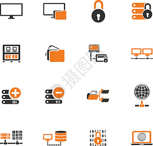 互联网服务器网络图标 se密码安全办公室房子电脑全球技术计算数据库文件夹图片
