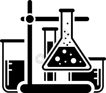 实验室分析图标 平面设计医院瓶子化学品管子学校化学工具烧瓶测量液体图片