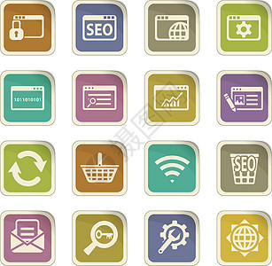 搜索引擎优化图标互联网seo网站结果营销电脑文件夹全球手机设计图片