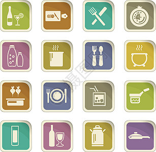 食物和厨房图标 se海鲜插图苏打面粉啤酒柠檬咖啡烹饪一杯酒香料图片