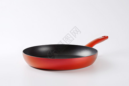 煎锅厨房用具红色炊具铁氟龙黑色图片