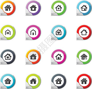 房屋图标 se标志界面团体家庭网络收藏房子财产外观住宅图片
