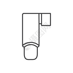 线图标医疗药剂师哮喘药物图片