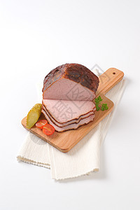 熏猪肉熏制肉制品横截面食物火腿图片