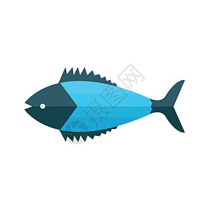 鱼矢量设计蓝光背景图片