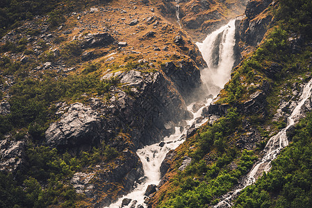 挪威 冰川瀑布图片