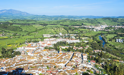 西班牙卡迪兹全景地标城堡旅行城市爬坡旅游天空遗产景观建筑学图片