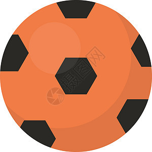 球足球图标 平板 卡通风格 孤立于白色背景 矢量插图 剪辑艺术图片