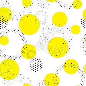 几何无缝模式正方形三角形穿孔纹理气泡噪音运动黄色潮人流行音乐图片
