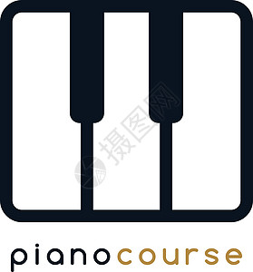 钢琴音符课程课程标志标识图片