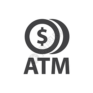 ATM 符号图标和徽标设计图片