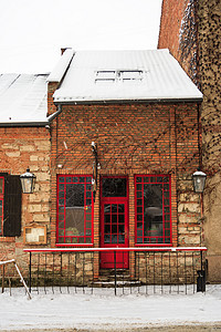 冬天的红门酒吧图片