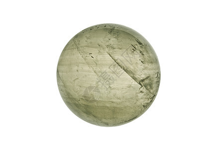 水晶球圆形椭圆玻璃水晶作品白色背景图片