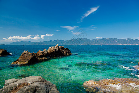 蓝色蓝大洋环礁湖情调荒野天空海景假期旅游海滩海岸支撑海岸线图片