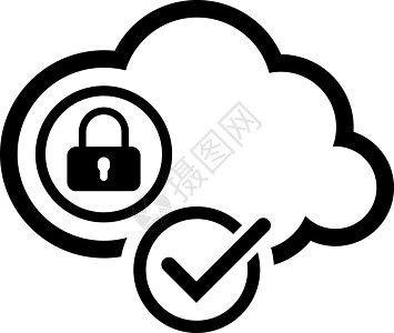 云安全图标 平面设计网络数据插图标识挂锁互联网技术体验界面用户图片