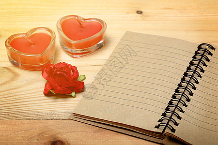 回收纸条书 情人节 的背景绘画木板床单木头教育玫瑰故事笔记本笔记边界图片