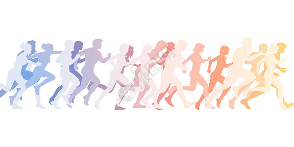 体育背景锻炼短跑白色训练插图跑步背景图片