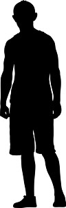 白色背景上的黑色剪影男子站立人套装商业衬衫人士男生公司艺术冒充男性插图图片