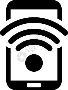 WiFi 热点图标 平面设计插图用户互联网网络展示电子电话按钮无线服务图片
