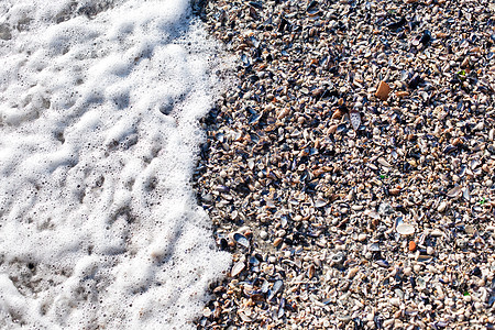 沙沙滩上软弱的黑海波浪蓝色天蓝色海浪海岸乐园海滩阳光波纹支撑热带图片