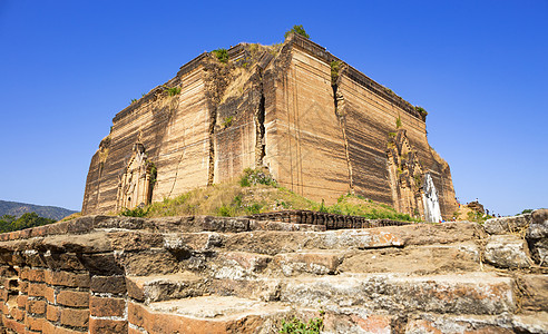 缅甸曼德勒寺庙墙壁游客佛塔历史日落乡村砖块建造社区宝塔图片